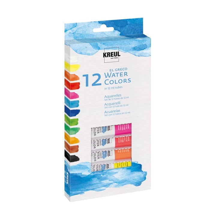 vopsele de acuarela el greco kreul 12 x 12 ml ro krl26050