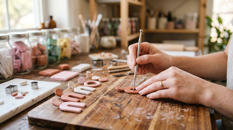Cercei din lut polimeric - 5 stiluri + ghid DIY + vânzare pe Etsy