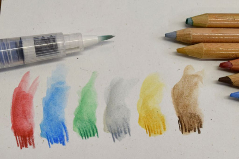 Creioane colorate cu efect de acuarelă — creioane acuarelabile