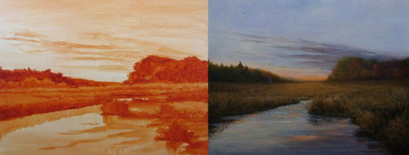 12 tehnici de bază în pictură - impasto, glazing, pouring, cuțitul de paletă (ghid)