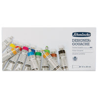 Culori guașă Schmincke DESIGNERs Gouache în set de carton, 12 x 20 ml