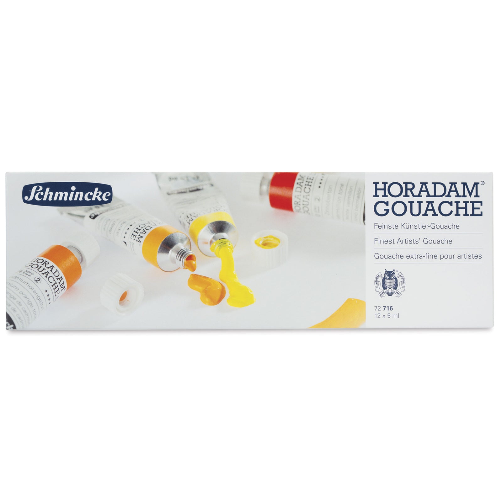 Culori guașă Schmincke HORADAM în cutie metalică, 12 x 5 ml