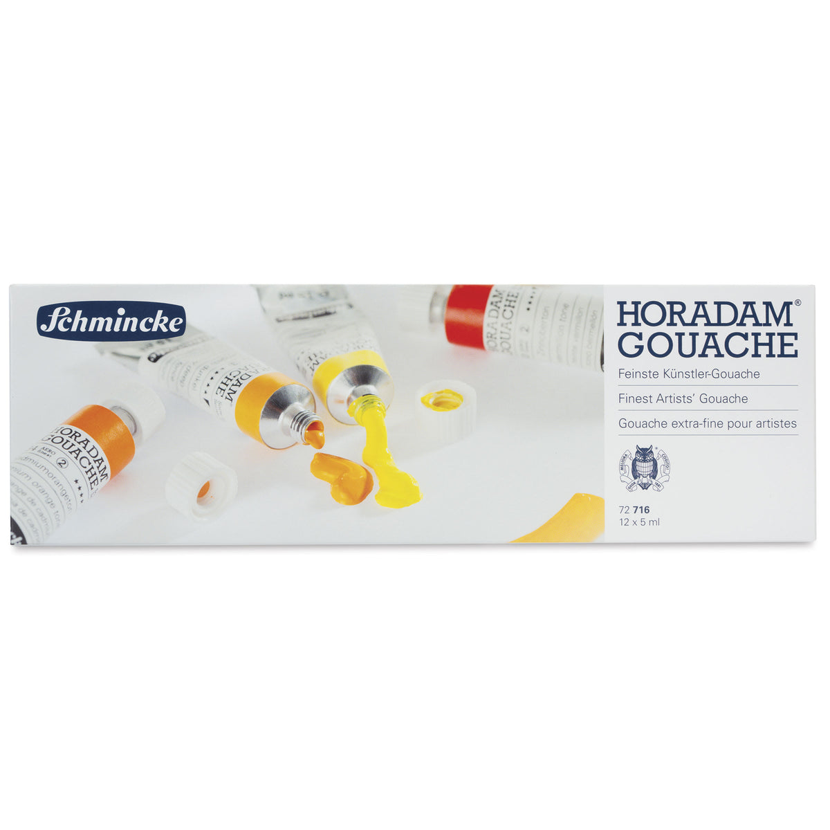Culori guașă Schmincke HORADAM în cutie metalică, 12 x 5 ml