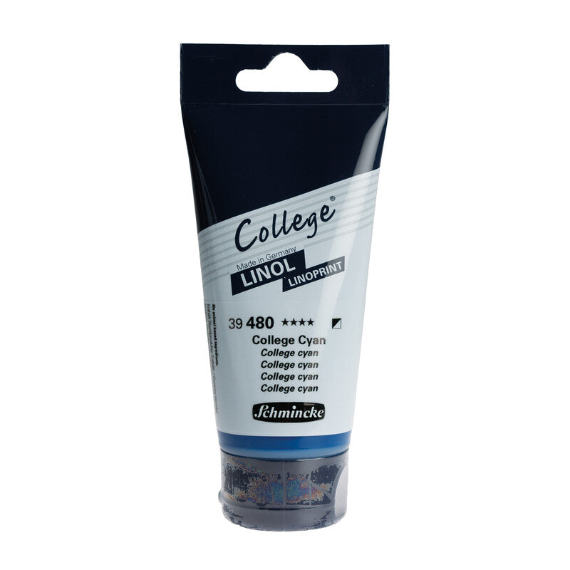 Cerneală pentru linogravură Schmincke College Linol 75 ml – 480 Cyan College