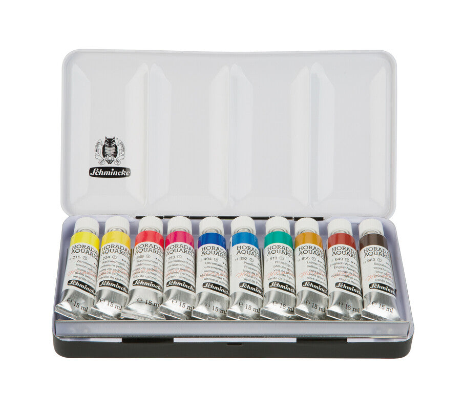 Set metalic culori acuarelă Schmincke HORADAM 10 x 15 ml