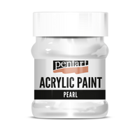 Vopsea acrilică sidefată Pentart 230 ml - alb