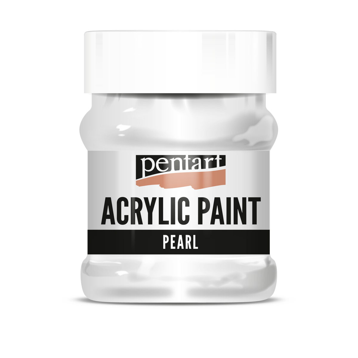 Vopsea acrilică sidefată Pentart 230 ml - alb