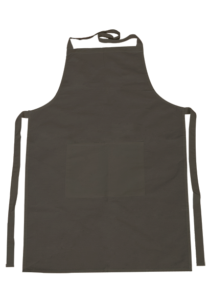 Șorț din  bumbac cu buzunar  - 70 x 75 cm – cm black