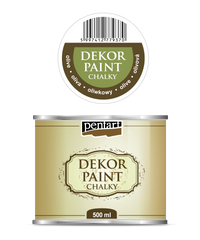 Culoare cretă decorativă Chalky Pentart 500 ml – olive