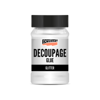 Adeziv și lac decoupage cu sclipici Pentart - 100 ml