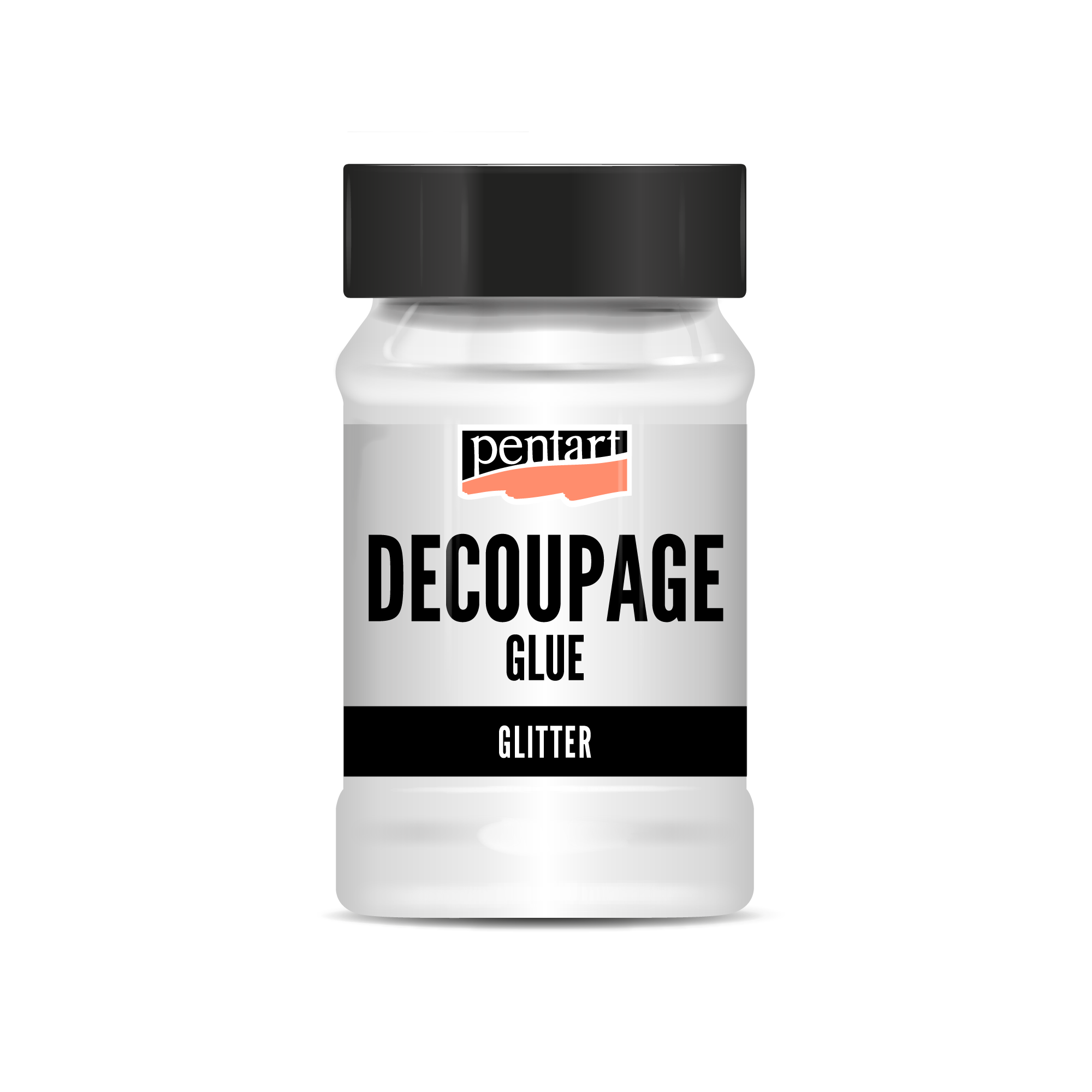 Adeziv și lac decoupage cu sclipici Pentart - 100 ml