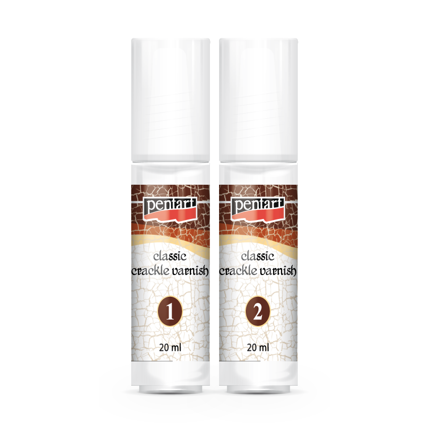 Lac de crăpare Pentart clasic, în 2 pași, set 20 ml
