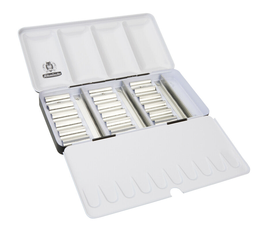 Casetă metalică goală Schmincke pentru 18 x 5 ml tuburi