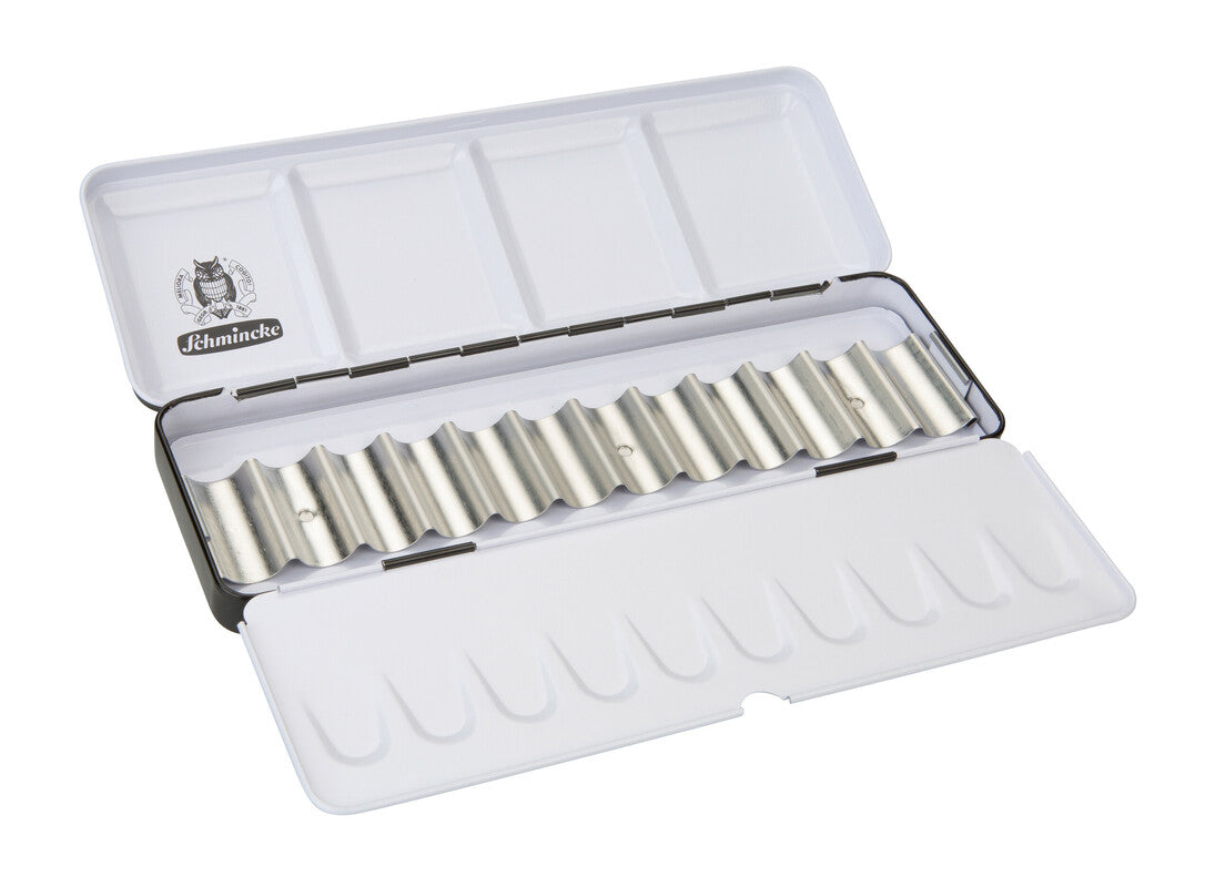 Casetă metalică goală Schmincke pentru 12 x 5 ml tuburi