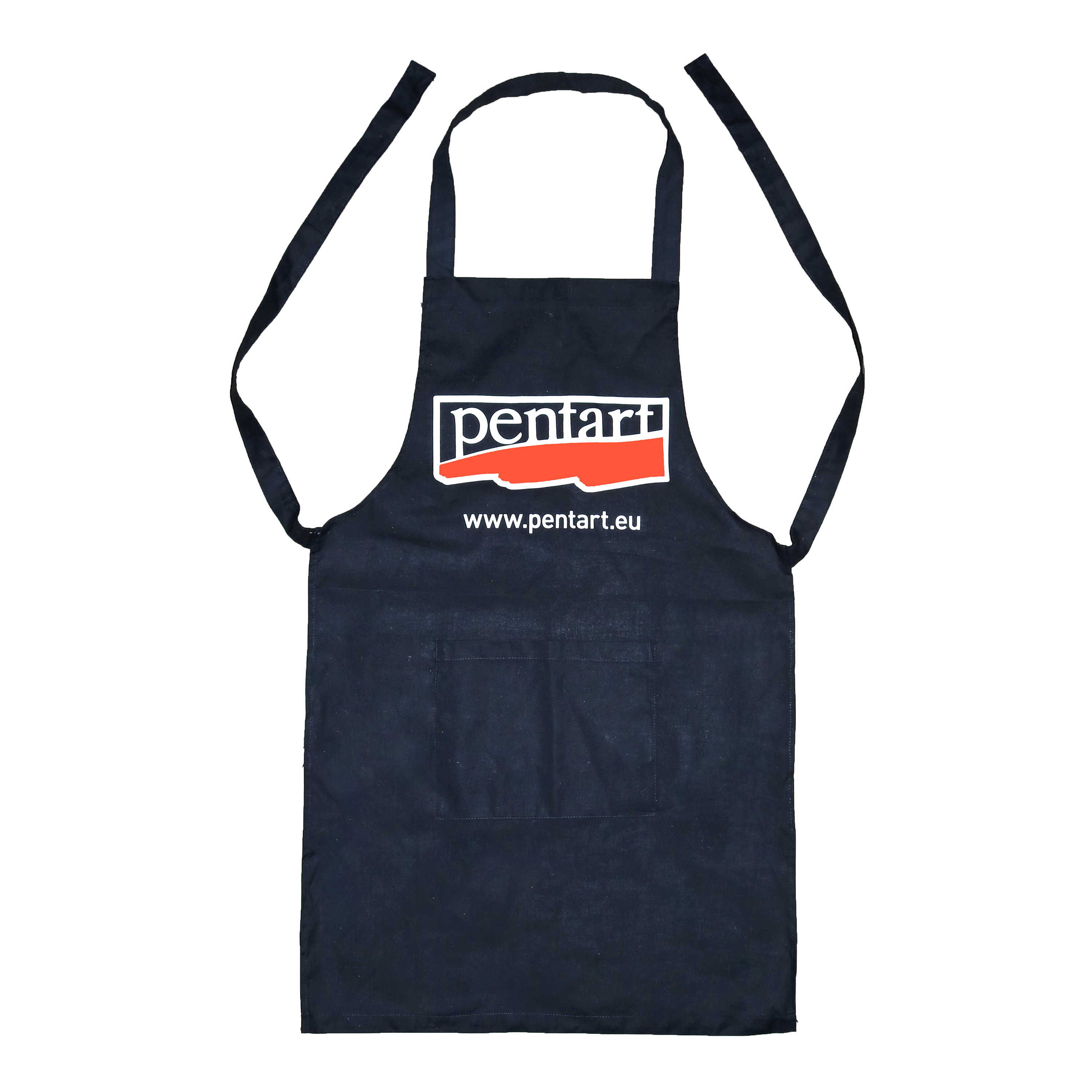 Șorț din  bumbac cu buzunar  - 70 x 75 cm – cm, black with Pentart logo