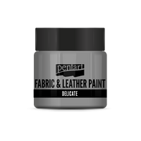 delicate fabric & leather paint 50 ml – argintiu antic