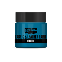 glamour fabric & leather paint 50 ml – albastru argintiu