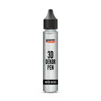 Pentart 3D Decor pen contur decorativ cu sclipici 30 ml argintiu