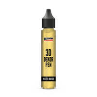Contur 3D cu sclipici Pentart 3D Decor Pen - auriu, 30 ml
