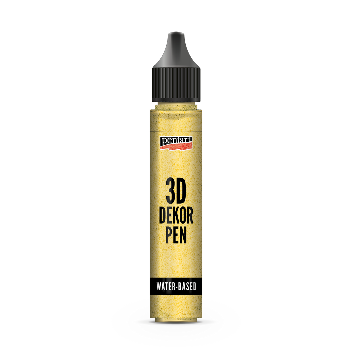Contur 3D cu sclipici Pentart 3D Decor Pen - auriu, 30 ml