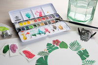 Schmincke AKADEMIE Aquarell cutie metalică goală pentru acuarele, 24 x 1/2 godete
