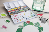Casetă metalică goală pentru acuarelă Schmincke AKADEMIE Aquarell, 24 x godeu întreg