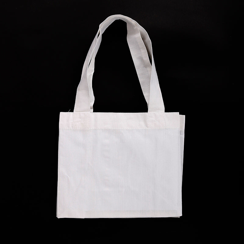 Sacoșă  albă din bumbac 38 x 42 cm – 23,5 x 9 x 19 cm