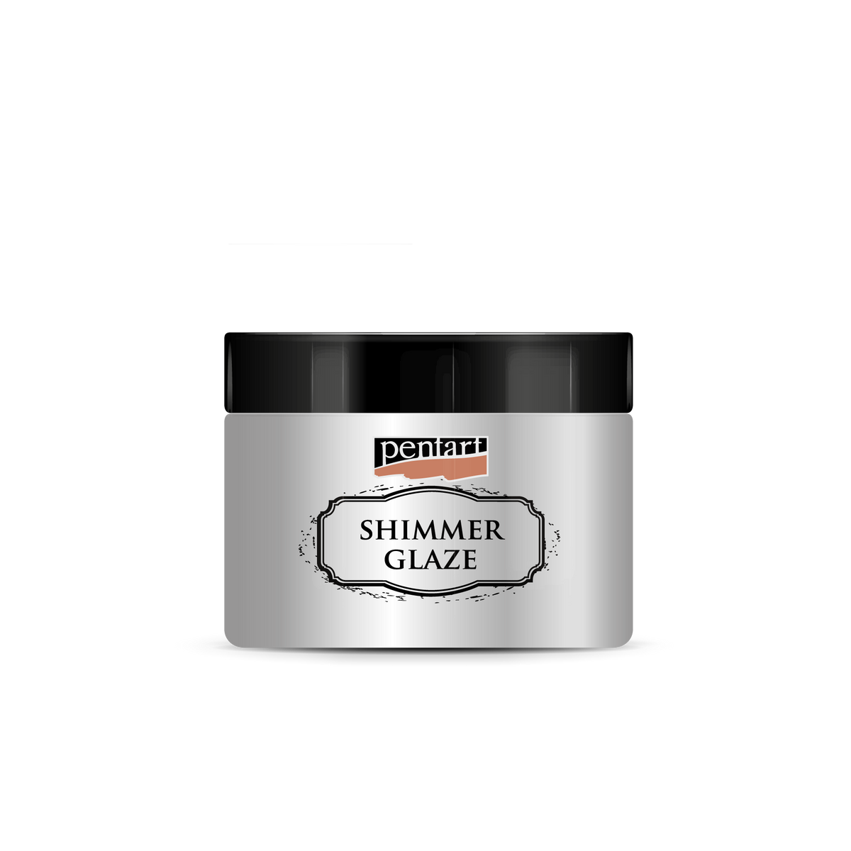 Glazură strălucitoare Pentart Junior Paints Shimmer Glaze 150 ml – argintiu