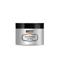 Glazură strălucitoare Pentart Junior Paints Shimmer Glaze 150 ml – argintiu