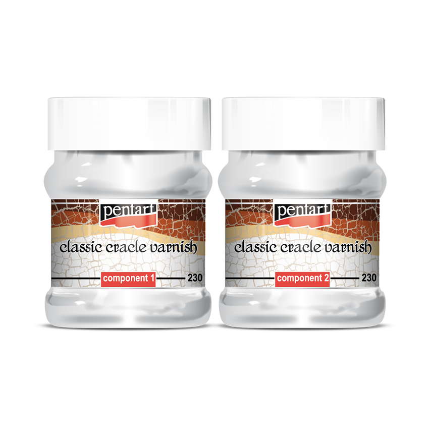 Lac de crăpare Pentart clasic, bicomponent, set 230 ml