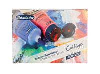 Culori acrilice Schmincke College Acrylic – set în cutie de carton 5 x 75 ml