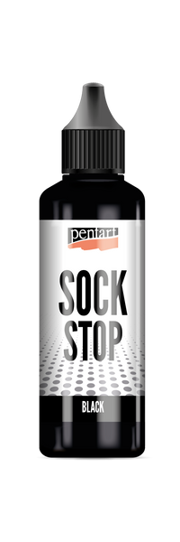Pastă antiderapantă lichidă Pentart Sock stop negru 80 ml