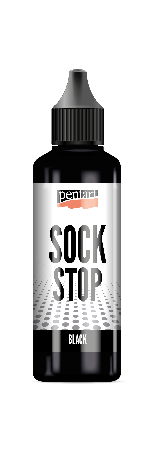Pastă antiderapantă lichidă Pentart Sock stop negru 80 ml