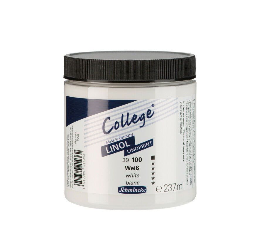 Culoare pentru linogravură Schmincke College Linol 237 ml – 100 Alb