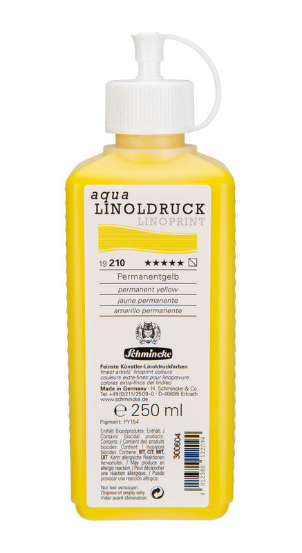 Culoare pentru linogravură Schmincke aqua-LINOPRINT 250 ml – 210 Galben permanent