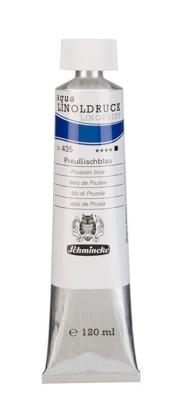 Culori pentru linogravură Schmincke aqua-LINOPRINT 120 ml – 435 Albastru de Prusia