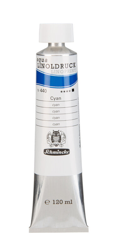 Culori pentru linogravură Schmincke aqua-LINOPRINT 120 ml – 440 Cyan