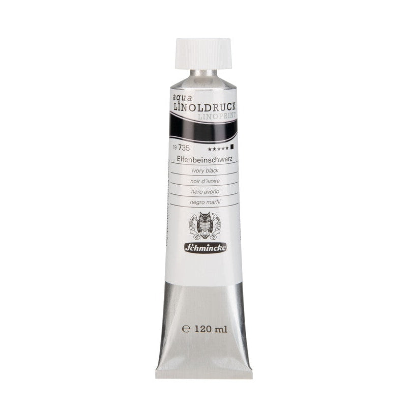 Culori pentru linogravură Schmincke aqua-LINOPRINT 120 ml – 735 Negru de fildeș