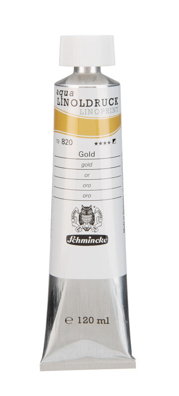 Culori pentru linogravură Schmincke aqua-LINOPRINT 120 ml – 820 Auriu