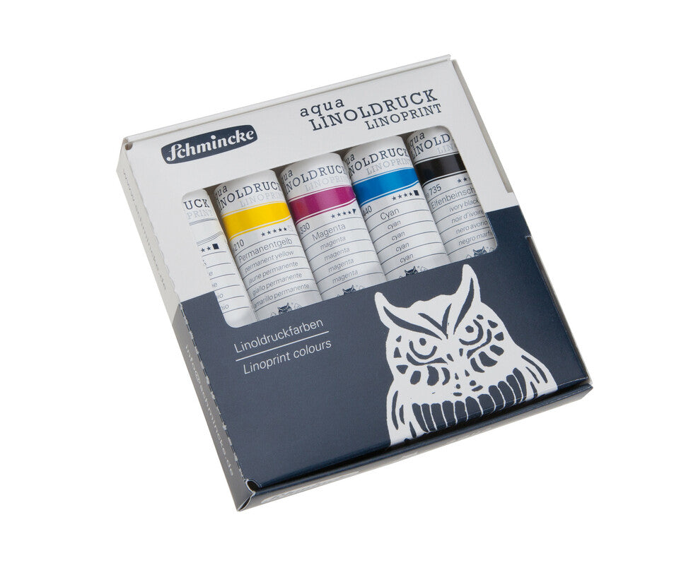 Set culori linogravură Schmincke aqua-LINOPRINT, 5 x 20 ml