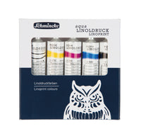 Set culori linogravură Schmincke aqua-LINOPRINT, 5 x 20 ml