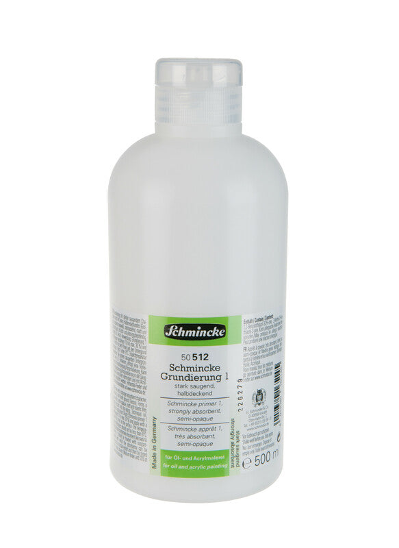 Schmincke primer 1, grund gesso puternic absorbant 500 ml