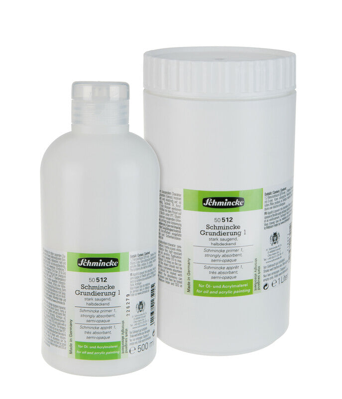 Schmincke primer 1, grund gesso puternic absorbant 500 ml