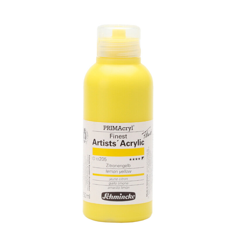 Culori acrilice Schmincke PRIMAcryl Professional 250 ml – 205 Galben Hansa lămâie fluid