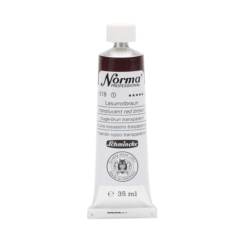 Culori de ulei Schmincke Norma Professional 35 ml – 618 Brun roșcat transparent