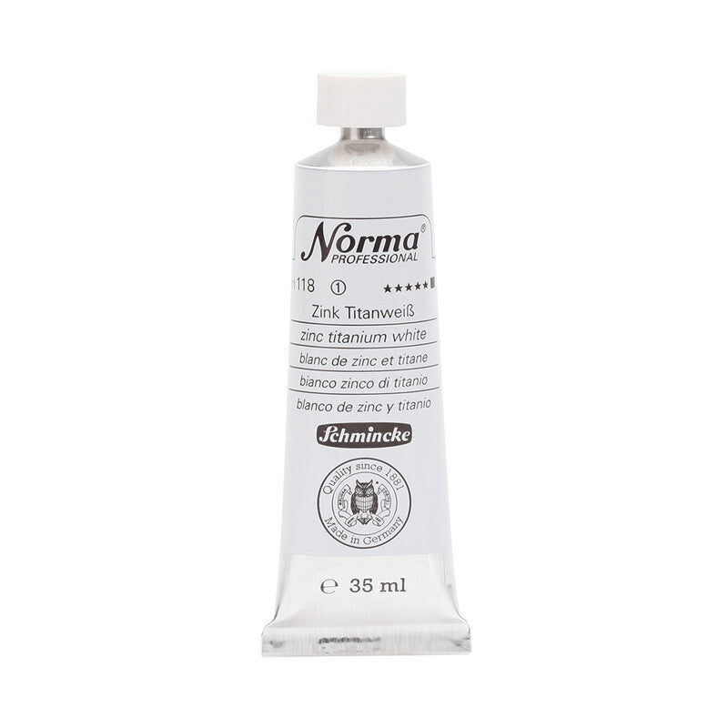 Culori de ulei Schmincke Norma Professional 35 ml – 118 Alb de titan și zinc