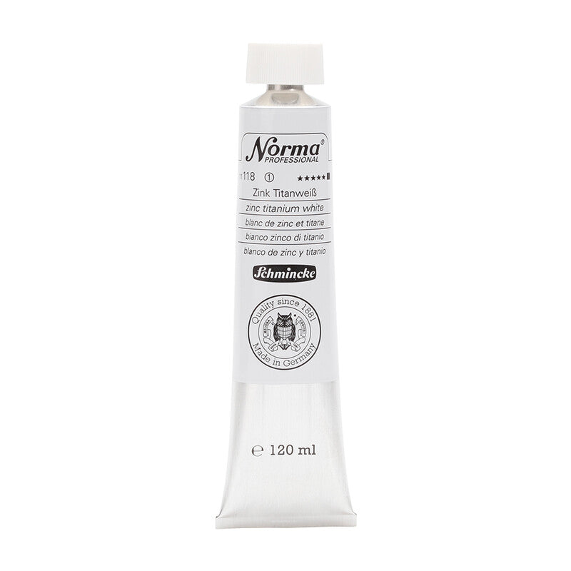 Culori de ulei Schmincke Norma Professional 120 ml – 118 Alb de zinc și titan