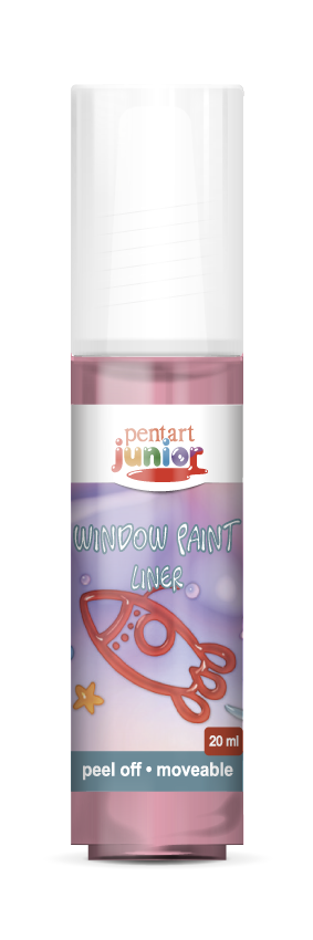 Vopsea pentru sticlă window paint 20 ml – roșu