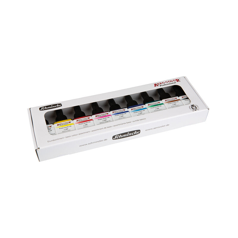 Set culori de bază în cutie de carton Schmincke AERO COLOR 9 x 28 ml