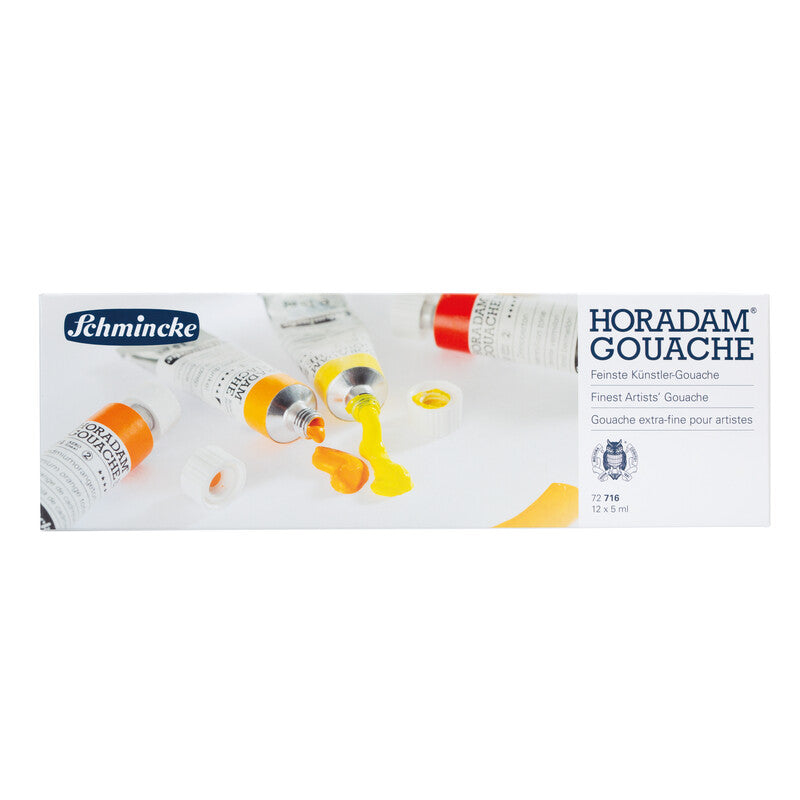 Culori guașă Schmincke HORADAM în cutie metalică, 12 x 5 ml
